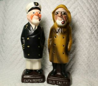 Vintage Captain Pepper And Old Salty Salt And Pepper Shakers - Japan