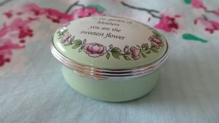 Halcyon Days Enamel Box ' In The Garden Of Mothers You Are The Sweetest Flower ' 2