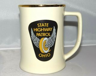 Vintage Ohio State Highway Patrol 10oz.  Coffee Mug Tea Cup Pioneer Pottery