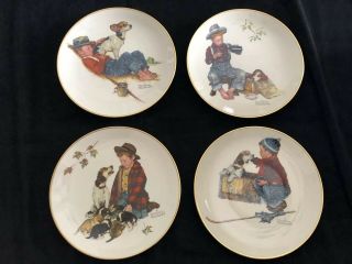 Vintage 1971 Norman Rockwell Four Seasons From 1958.  Price Is For Set Of Four.