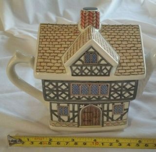 Decorative Teapot: Tudor House By Sadler Of Staffordshire England,  Exc Cond