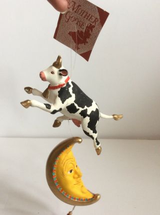 Department 56 Cow Over The Moon Mother Goose Ornament With Tags