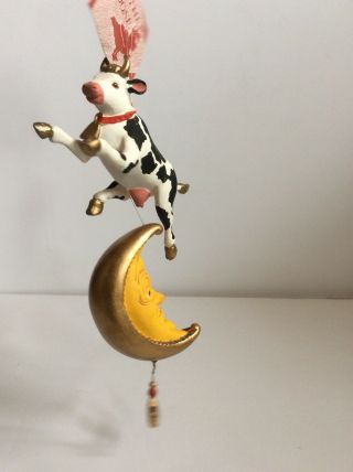 Department 56 COW OVER THE MOON Mother Goose Ornament With Tags 2