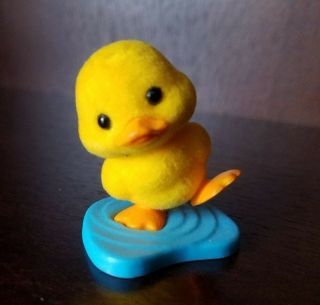 Hallmark Merry Miniature 1984 Flocked Duck On Pond - Easter
