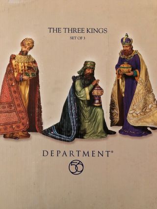 Department 56 The Three Kings Set Of Three Embroidered Decorations Box