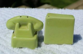 Vintage Go - With Green Telephone and Telephone Book Salt and Pepper Shakers 2