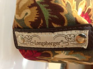 Longaberger Purse Green Floral Paisley Braided Handle Magnetic Closure 3