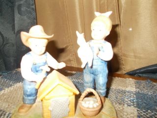HOMCO Denim Days / “Bunny ' s Hutch” / No.  1514 / Porcelain Figurine 2