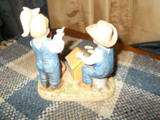 HOMCO Denim Days / “Bunny ' s Hutch” / No.  1514 / Porcelain Figurine 4