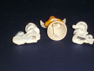 GOEBEL W.  GERMANY WHITE PORCELAIN Girl Miniature Figurines 602/Angel Bell 1988 2
