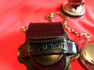 Harley Davidson Franklin Pocket Watch Heritage Softail W/Stand Leathercase 8