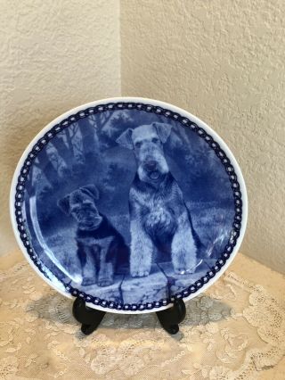 Airedale Terrier - Dog Plate Made In Denmark.