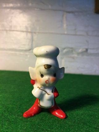 Vintage Pixie Elf Chef Miniature Size 2 Inches Made In Japan Hand Painted 1950 