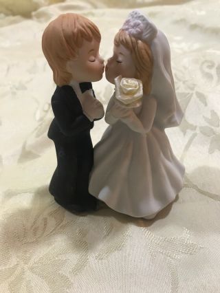 Vintage Lefton Bride & Groom Figurine 03567 - 1983 Wedding Cake Topper