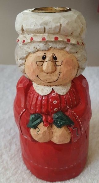 Midwest Of Cannon Falls Eddie Walker Mrs.  Claus Christmas Candle Holder