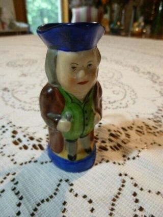 Vintage Miniature Porcelain Toby Mug Jug Made In Czechoslovakia 4 1/4 "