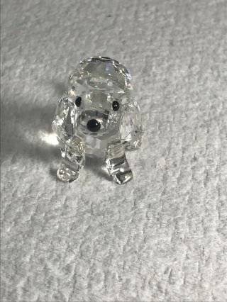 Swarovski Silver Crystal Miniature Dog Puppy Beagle Sitting 7619 Nr 000 001