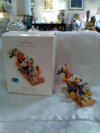 Hallmark Look Out Below 2009 Disney Ornaments Mickey Mouse Donald Duck Goofy