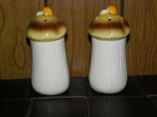 Vintage Merry Mushroom Sears Roebuck And Co Ceramic Salt & Pepper Shakers 5 