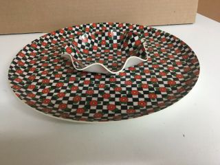 Mary Engelbreit Bright Plastic Scalloped Edge Tostada Salad Chip And Dip Bowl 2
