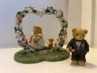 Cherished Teddies Our Cherished Wedding Set Cake Topper Figurine 1998 510254