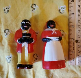 Vintage Black Americana Small Aunt Jemima & Uncle Mose S&p Shakers