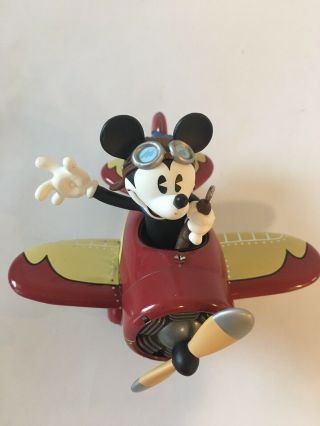 Disney Mickey Hallmark Ornament Figurine 2000 Sky Rider Pressed Tin Airplane