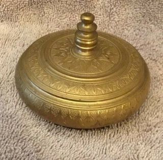 Vintage Brass Powder Puff Box
