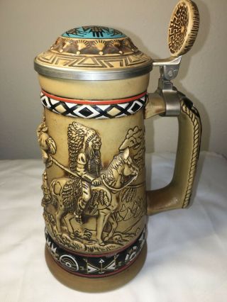 Avon Indians Of The American Frontier Beer Stein Native American 1988 Brazil