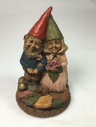Tom Clark Gnomes Bride and Groom Figurine 1987 5 1/2 