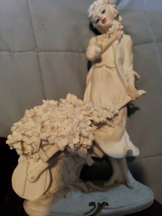 1988 Florence Giuseppe Armani Porcelain Figurine,  Lady With A Wheelbarrow.