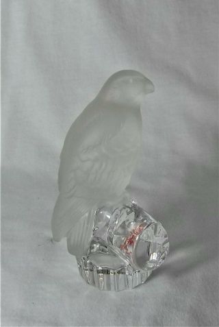 Nachtmann Germany Crystal Creatures Eagle Hawk Falcon Bird On Hand Figurine