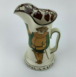 Vintage Royal Doulton Sir John Falstaff Beer Pitcher “a Tapster Is A Good Trade”