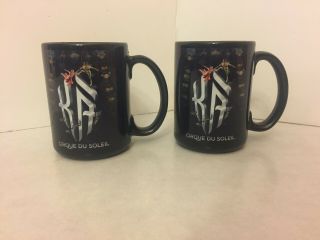 Set Of (2) - Ka - Cirque Du Soleil - Las Vegas Souvenir - Coffee Cup Mug