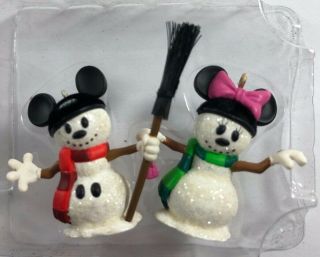 2007 Hallmark Keepsake Ornament Disney Miniature Warm Smiles Mickey Minnie Mouse