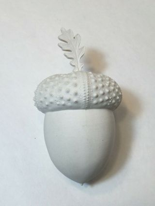 Margaret Furlong 5 " Acorn Oak Leaf Stem Sea Urchin Top Bisque Porcelain Ornament