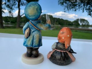 Goebel Hummel Figurine Pair: Happy Pastime 69 TMK 6 & Postman 119 TMK 6 3