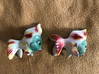 Vintage Anthropomorphic Fish Salt And Pepper Shakers From Japan