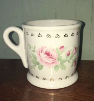 Rachel Ashwell Simply Shabby Chic Coffee Mug Cup Pink Roses With Gold Trim 3