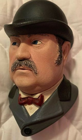 Bossons England Chalkware Head Dr.  Watson Wall Plaque Vintage 1984