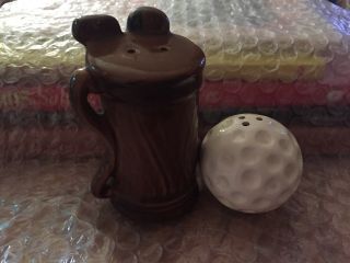 Golf Ball And Bag Salt And Pepper Shakers