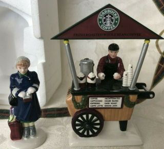 Department Dept 56 Snow Village Starbucks Coffee Cart 54870 Box