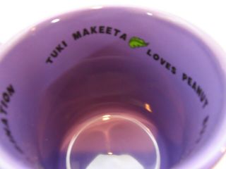 Rainforest Cafe Purple Elephant Tuki Makeeta 20 Oz.  Ceramic Mug 5