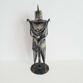 Vintage Knight In Shining Armor Metal Figurine 6.  5 Inches Tall