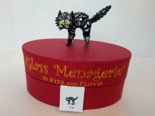 2005 Fitz And Floyd Glass Menagerie Cat Retired 43/153 Limited Edition