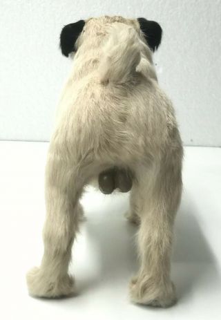 Anatomically Correct Plush Pug Dog Figure With Fur Balls Male Statue Lifelike C