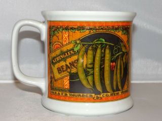 SEYMOUR MANN Veggie Advertising Label Farmhouse 14oz.  Coffee Mug Tea Cup Ceramic 3