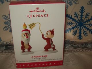 Hallmark Disney Chip And Dale A Merry Pair 2016 Christmas Keepsake Ornaments Set
