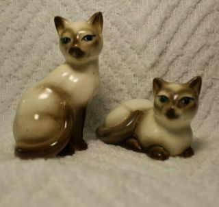 Vintage Cute Siamese Kittens Salt And Pepper Shakers - Japan