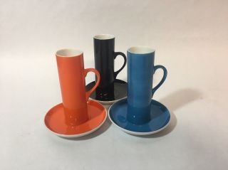 Schmid 60 Lagardo Tackett Porcelain Espresso Cups & Saucers Demitasse Japan
